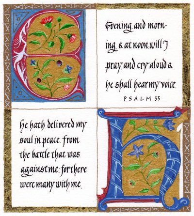 Western illuminated calligraphy piece