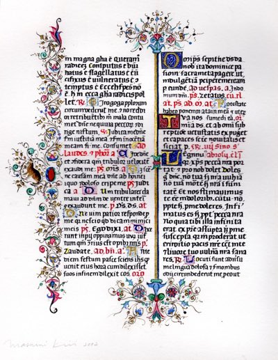 Western illuminated calligraphy piece